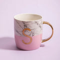 Mimo Pastel Pink S Letter Monogram Mug - Joe’s Haven