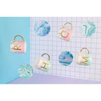 Frosted Deco Marble Effect and Pink Monogram Mug, R - Joe’s Haven