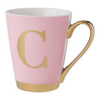Frosted Deco Pink Monogram Mug, C - Joe’s Haven
