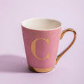 Frosted Deco Pink Monogram Mug, C - Joe’s Haven