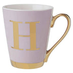 Frosted Deco Lilac Monogram Mug, H - Joe’s Haven