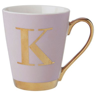 Mimo Pastel Pink Frosted Deco K Letter Monogram Mug - Joe’s Haven