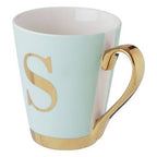 Mimo Green Frosted Deco S Letter Monogram Mug - Joe’s Haven