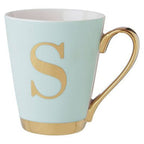 Mimo Green Frosted Deco S Letter Monogram Mug - Joe’s Haven