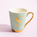 Mimo Green Frosted Deco S Letter Monogram Mug - Joe’s Haven