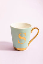 Mimo Green Frosted Deco S Letter Monogram Mug - Joe’s Haven