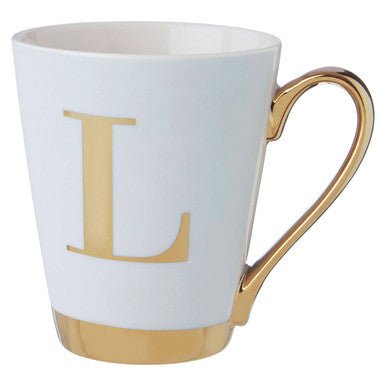 Mimo Green Frosted Deco L Letter Monogram Mug - Joe’s Haven