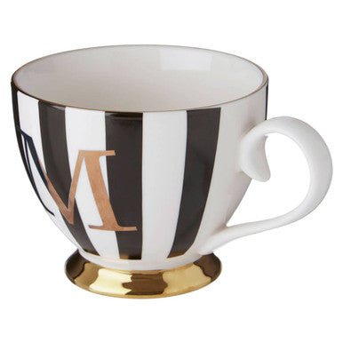 Duchess Black and White Monogram Mug, M - Joe’s Haven