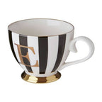Duchess Black and White Monogram Mug, E - Joe’s Haven
