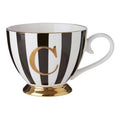 Duchess Black and White Monogram Mug, C - Joe’s Haven