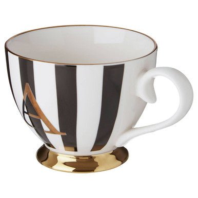 Duchess Black and White Monogram Mug, A - Joe’s Haven