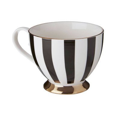 Duchess Black and White Monogram Mug, K - Joe’s Haven