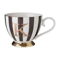 Duchess Black and White Monogram Mug, K - Joe’s Haven