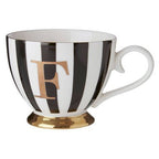 Duchess Black and White Monogram Mug, F - Joe’s Haven