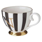 Duchess Black and White Monogram Mug, N - Joe’s Haven