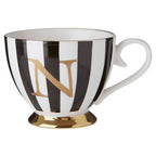 Duchess Black and White Monogram Mug, N - Joe’s Haven