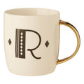Diamond Deco White Monogram Mug, R - Joe’s Haven