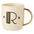 Diamond Deco White Monogram Mug, R - Joe’s Haven