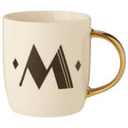 Diamond Deco White Monogram Mug, M - Joe’s Haven