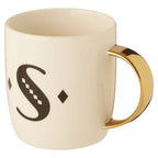Diamond Deco White Monogram Mug, S - Joe’s Haven