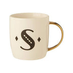 Diamond Deco White Monogram Mug, S - Joe’s Haven