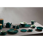 Bali Dark Green Leaf Design Mug - Joe’s Haven