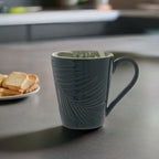 Bali Dark Green Leaf Design Mug - Joe’s Haven