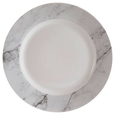 Avie 16 Piece White And Grey Marble Effect Dinner Set - Joe’s Haven