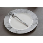 Avie 16 Piece White And Grey Marble Effect Dinner Set - Joe’s Haven