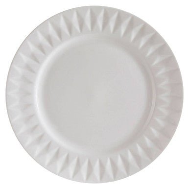Avie 16 Piece White Embossed Dinner Set - Joe’s Haven