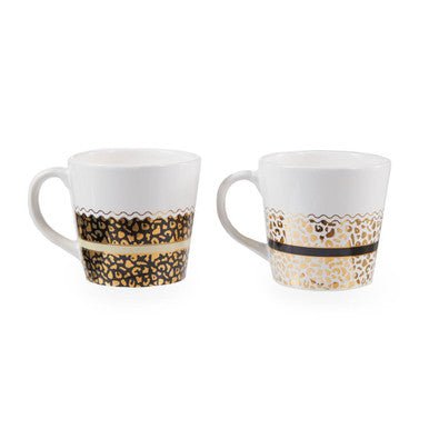 London Set of Two Leopard Print Mugs | London Leo - Joe’s Haven