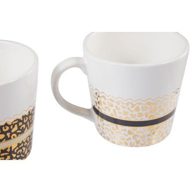 London Set of Two Leopard Print Mugs | London Leo - Joe’s Haven