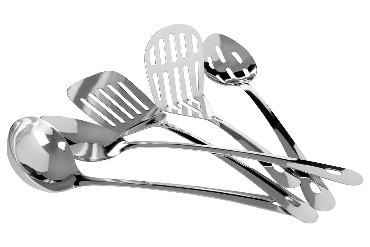 Bosna 5 Piece Stainless Steel Kitchen Utensils Set with Holder - Joe’s Haven