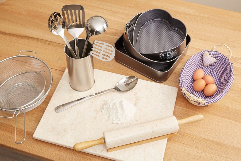 Bosna 5 Piece Stainless Steel Kitchen Utensils Set with Holder - Joe’s Haven