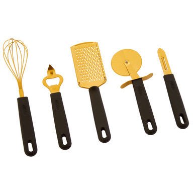 Zing Five Piece Light Gold Kitchen Gadget Set - Joe’s Haven