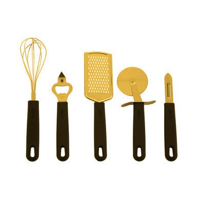 Zing Five Piece Light Gold Kitchen Gadget Set - Joe’s Haven