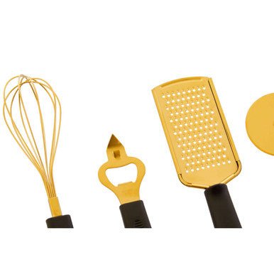 Zing Five Piece Light Gold Kitchen Gadget Set - Joe’s Haven