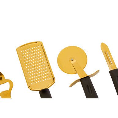 Zing Five Piece Light Gold Kitchen Gadget Set - Joe’s Haven