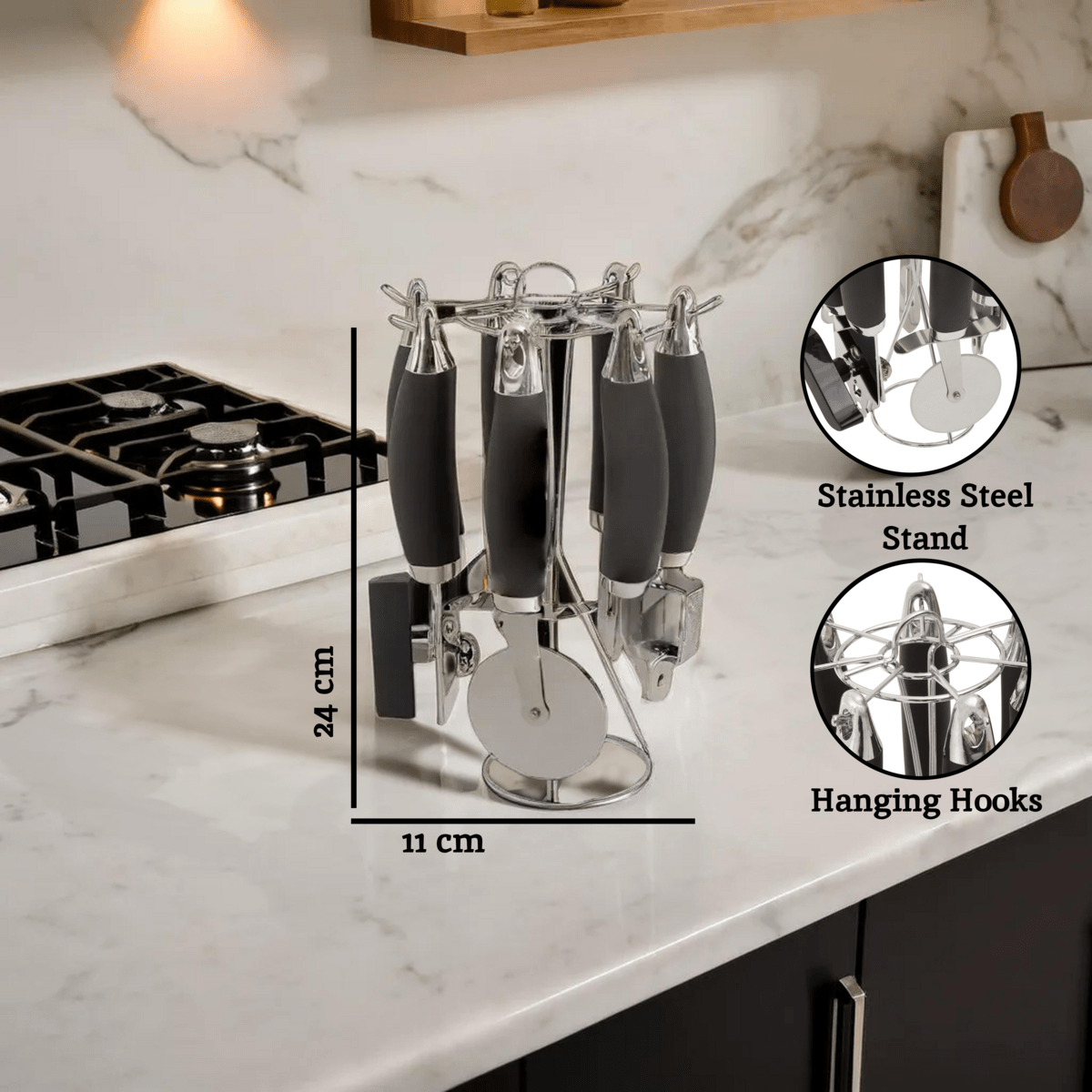 Barron Five Piece Kitchen Gadget Set with Stand - Joe’s Haven