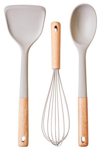 Nova Stone Grey Silicone Head 3Pc Kitchen Tool Set - Joe’s Haven