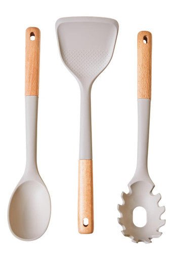Nova 3Pc Kitchen Tool Set With Stone Grey Silicone Heads - Joe’s Haven