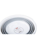 Averill Collapsible Grey And White Bucket With Handle