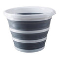 Averill Collapsible Grey And White Bucket With Handle - Joe’s Haven
