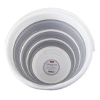 Averill Collapsible Grey And White Bucket With Handle