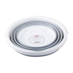 Averill Collapsible Grey And White Bucket With Handle