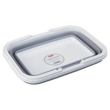 Averill Collapsible Grey And White Basket With Handles - Joe’s Haven