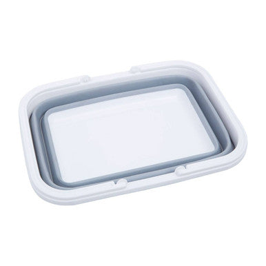 Averill Collapsible Grey And White Basket With Handles