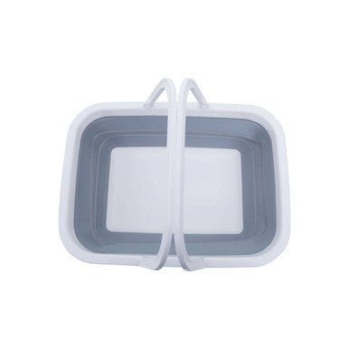 Averill Collapsible Grey And White Basket With Handles - Joe’s Haven