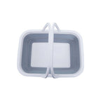 Averill Collapsible Grey And White Basket With Handles