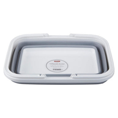 Averill Collapsible Grey And White Basket With Handles